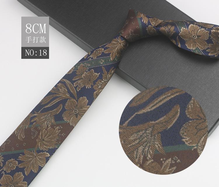 Men'S Business Gentleman'S Suit Wedding Meeting Pattern Host High-End Jacquard Green 8Cm Hand Tie