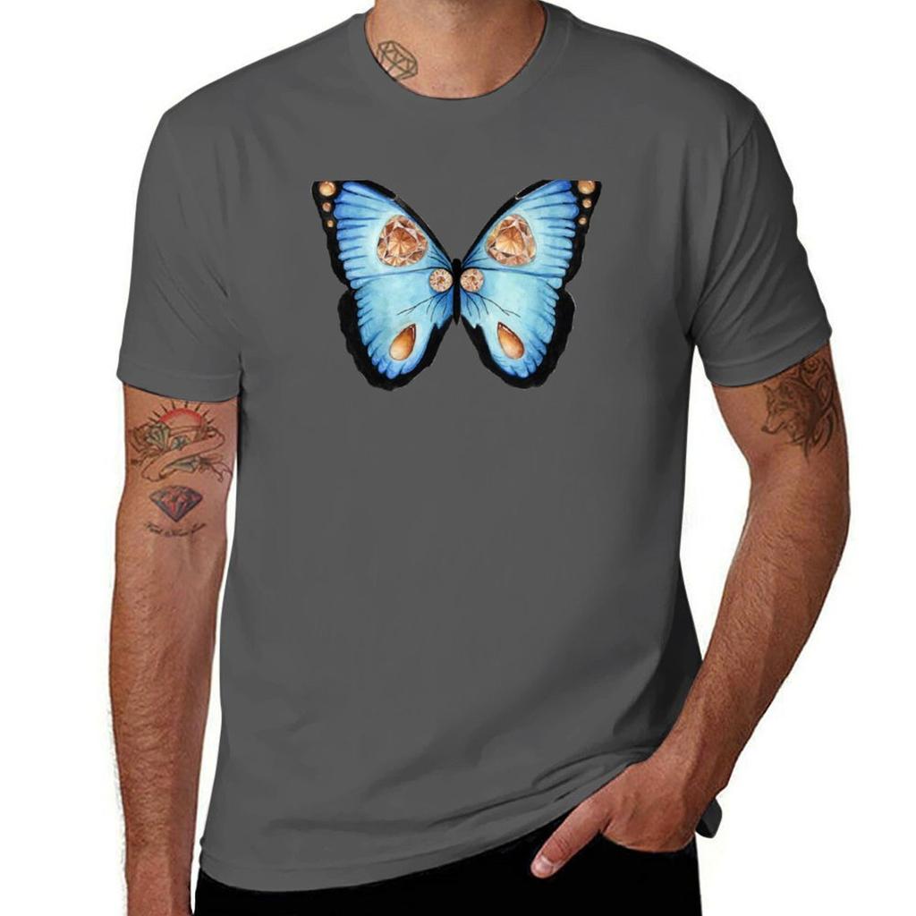 Blue Morpho with Citrene TShirt Casual Breathable Short Sleeve Top