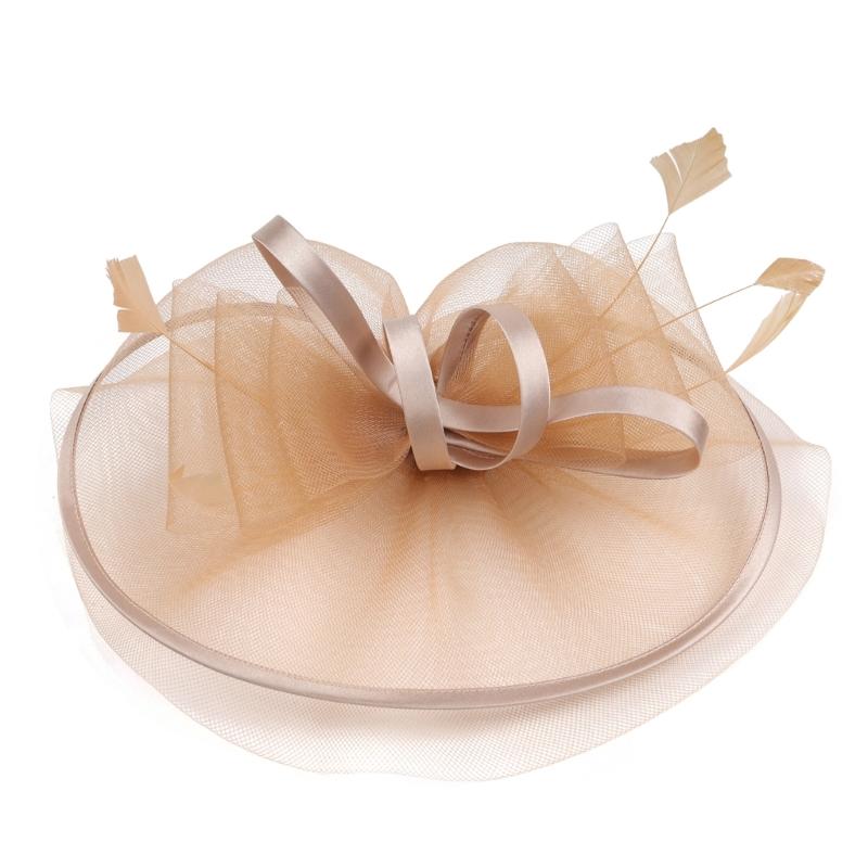 Retros Feather Mesh Hair Clip Handmade Elegant Hair Accessory For Women Wedding Party Retros Style Lightweight Decoration