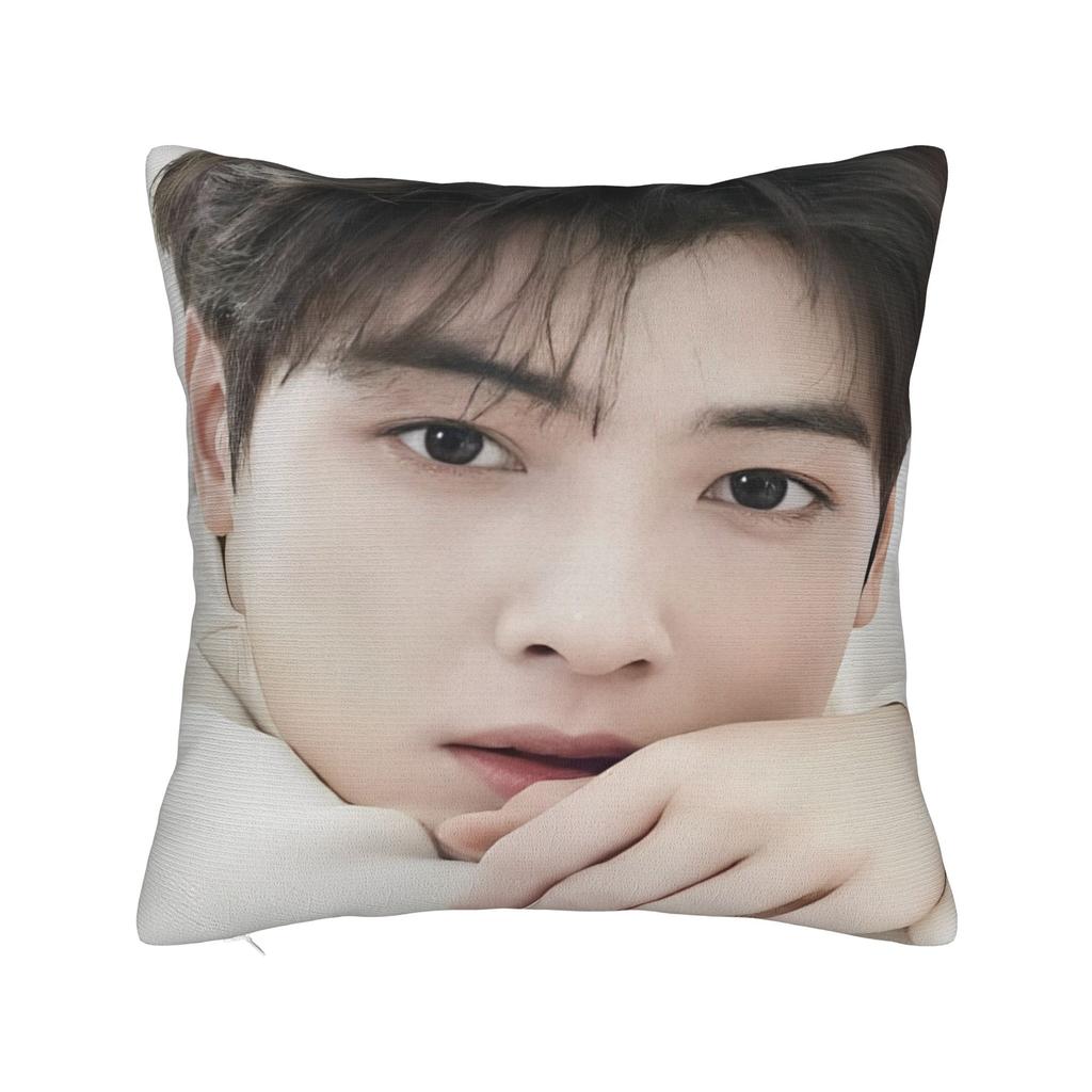 CHA EUN WOO Kpop ASTRO Idol Pillowcases Product Printing Cushion Cover  Throw Pillow Cover Bed Decorations Square Multiple Sizes