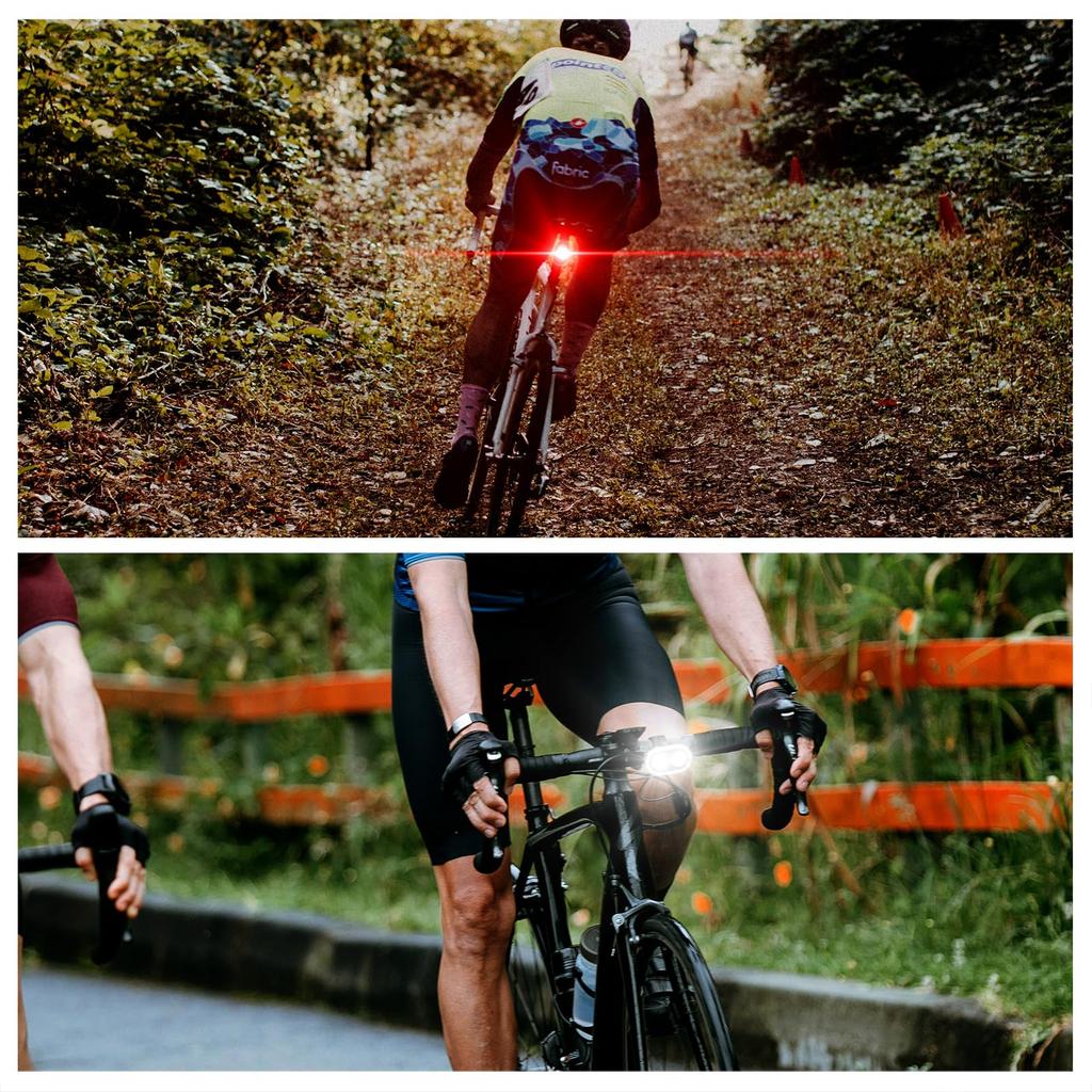 CYCLAMI Bicycle Light USB Rechargeable Headlight and Tail Lamp Brake