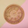 30x30 Cm Wicker Round Woven Flower Design Entrance Grass Wall Decoration Handmade Dry Grass Wall Hanging