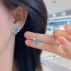 Blue Forest Style Crystal Stud Earrings: Fresh, Colorful, and Elegant Ear Jewelry