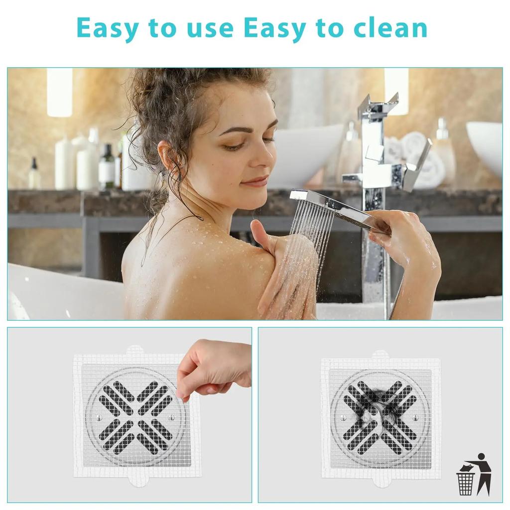 10-200PCS Patch de Bonde de Sol Jetable Anti-Obstruant Filtre Patch Salle de Bain Égout Attrape-Cheveux Cuisine & Salle de Bain Outils d'Obturation