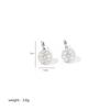 1 Pair Blue Flower CZ Zirconia Hoop Earrings for Women Girl Daily Wear Party Wedding Gift