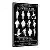 1pc Vintage Metal Tin Sign - "Wash Your Hands" Restroom Wall Art, Rustic Bathroom Decor with Humorous Restroom Sign for Home