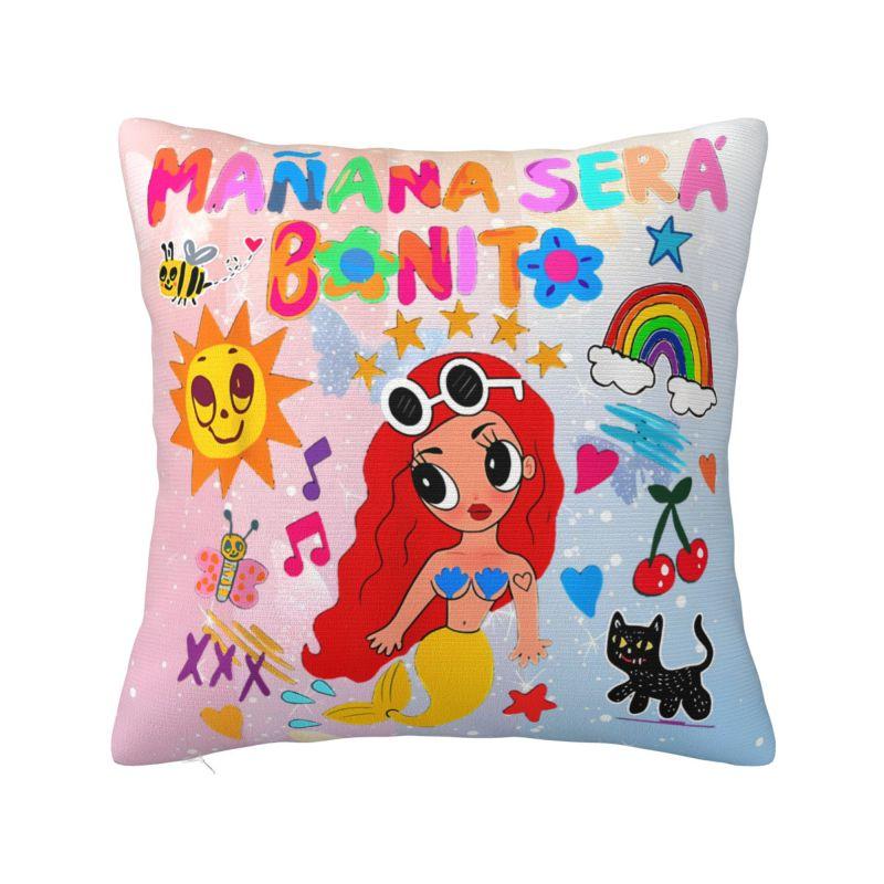 Reggaeton Music Karol G Manana Sera Bonito Throw Pillow Case Bedroom Cushions Cover For Sofa Chair Square Polyester Pillowcase