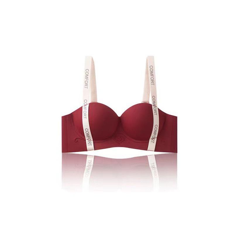 Wire-Free Seamless Push-Up Bra for Small Chest with Adjustable Strap and Underarm Support