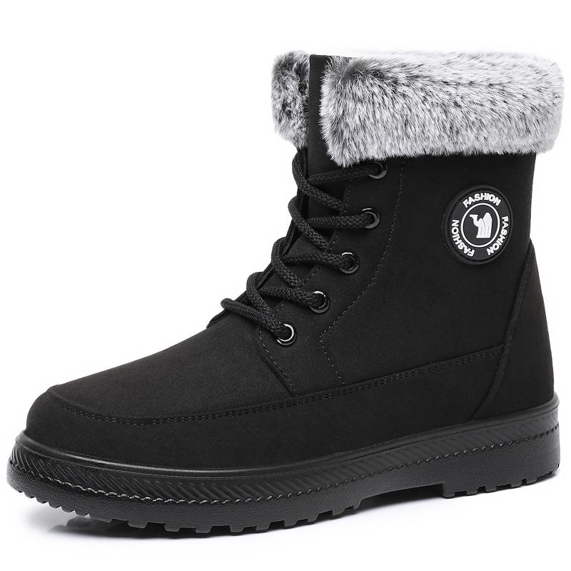 Shoes women's shoes winter new cotton boots piled thickened medium help warm snow boots one foot cotton shoes