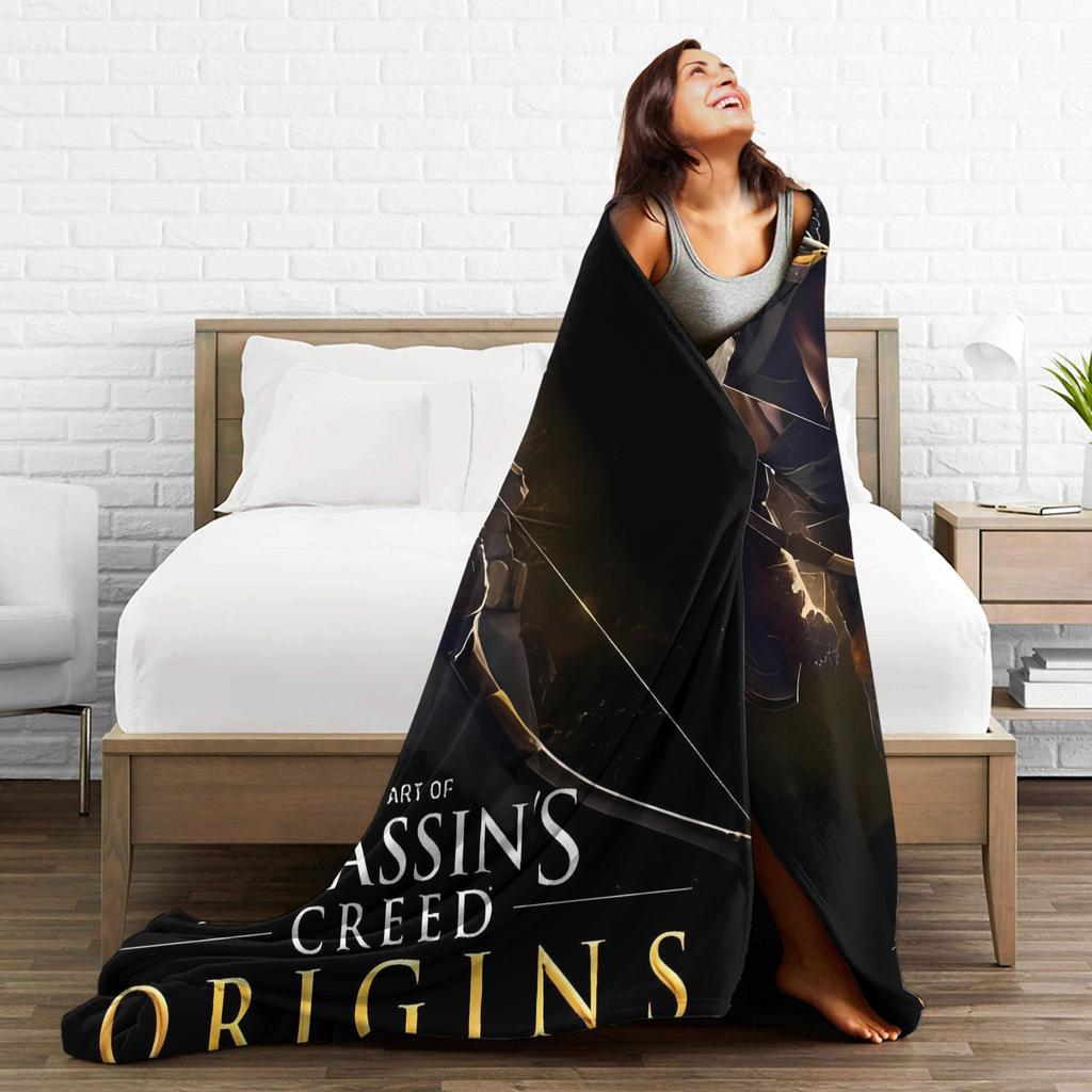 Anime A-Assassins Game C-Creeds Blankets Warm Soft Plush Bedding Throws For Couch Chair Travel Flannel Bedspread Bed Cover
