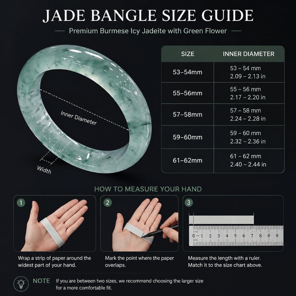 Ice-Seed Jade Bracelet Floating Flower Round Bangle Bracelet Green Jade Bangle  Girlfriends