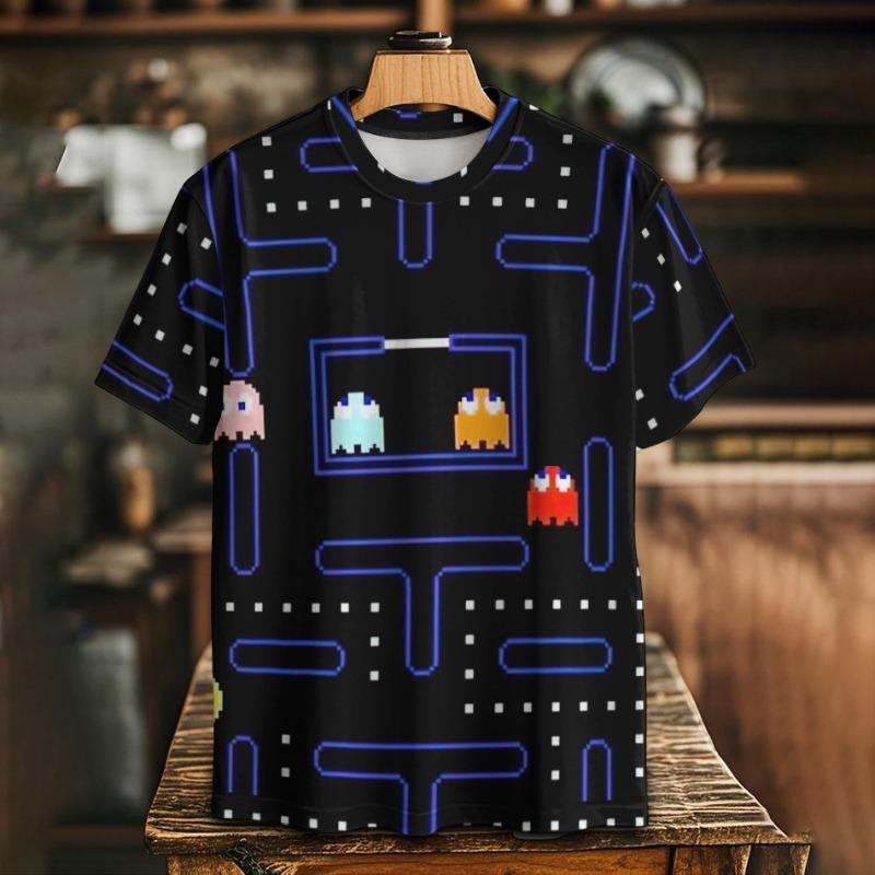 

Stripe Pattern 3DT Short Sleeved Men s T-shirt Summer Casual Trend Shirt S