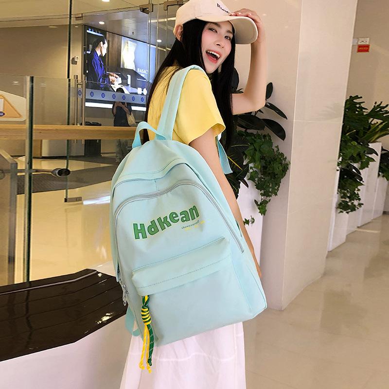 Autumn and Winter New High-Value Fresh Style Letter Backpack for Female Primary and Secondary School Students Casual Double Shoulder Bag