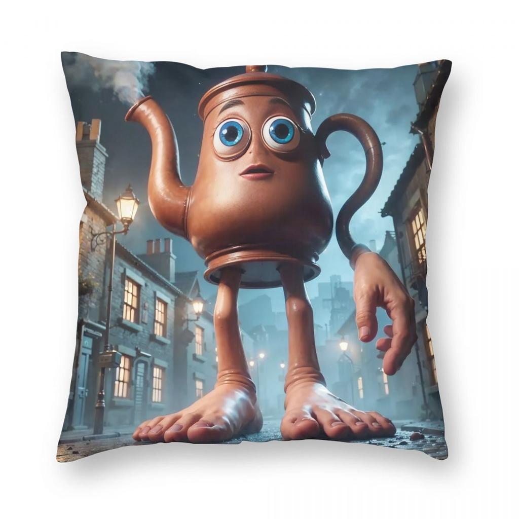 Federa Cuscino Ballerina Cappucina Meme Brainrot Italiano Federa in Poliestere Stampata Copricuscino Decorativo per Divano Casa
