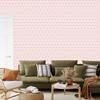 Triangles wallpaper white and coral for living room and bedroom 50x1000