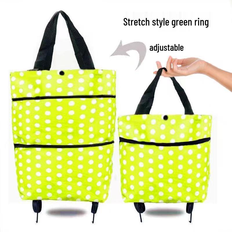 Foldable Oxford Cloth Wheeled Shopping Trolley Bag