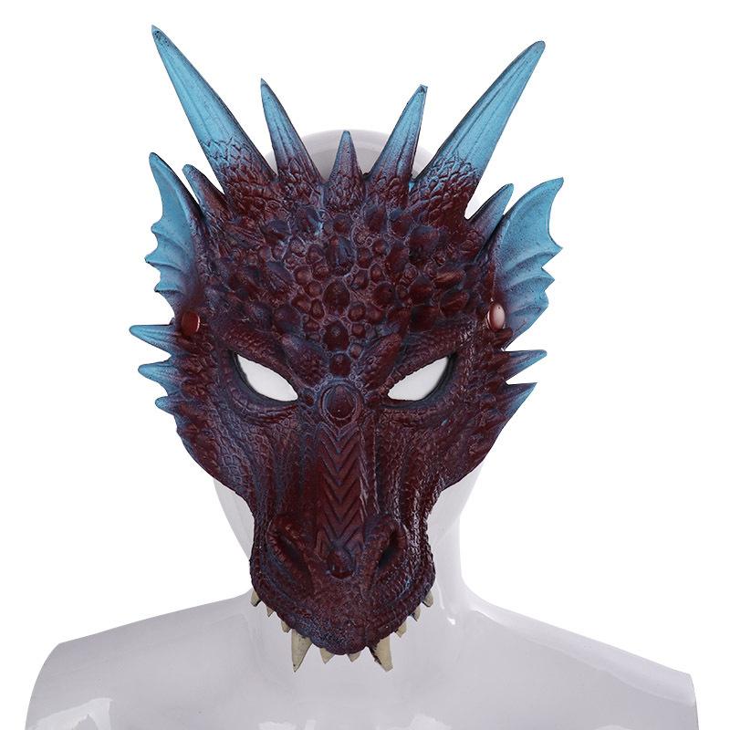 Horror Dragon Monster Headgear for Men Women Party Killer Masquerade Halloween Festival Mask Cosplay Props