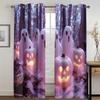 Cream Nan Gua Lamp Pink Lovely Terror Curtains Suitable for Children's Room Living Room Bedroom Kitchen Balcony Decoration 2 Pcs