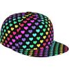 Flat Bill Trucker Hats for Women Men Fashion Comfy Adjustable Rainbow Hearts Print Flat Baseball Cap Snapback Cap Dad Hats
