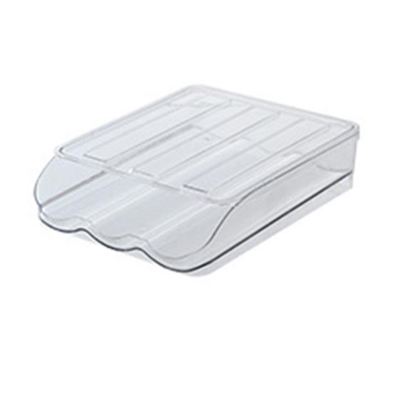 Modern Kitchen Egg Storage Solution Stackable Box, 7 Degree Gentle Slope Design, Countertop Organizer Transparent Plastic Container for Refrigerator