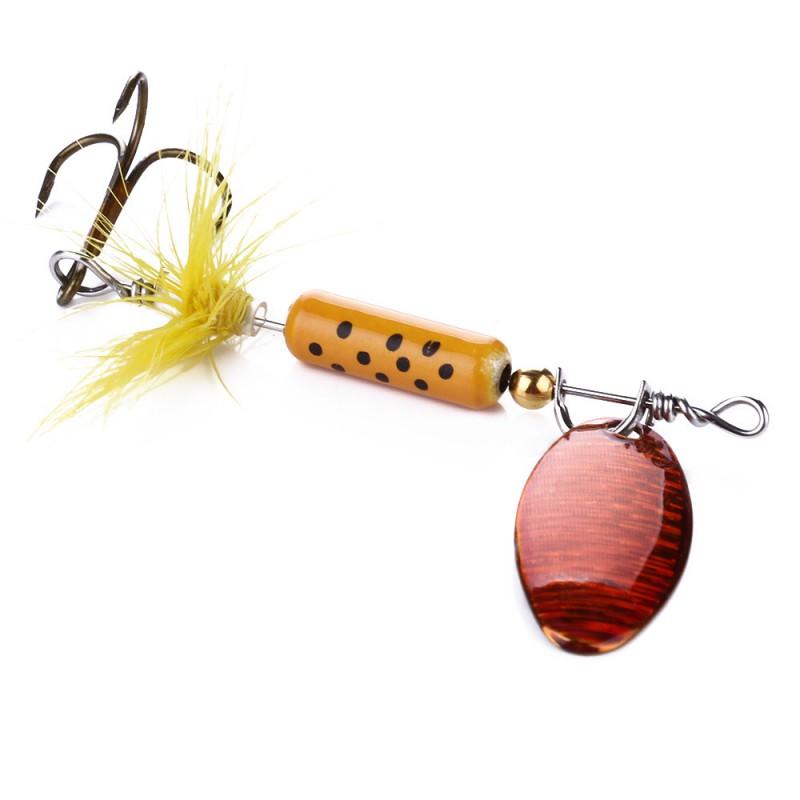 Metal Spinner Fishing Lure With Feather Sequins 3.5g Bass Pike Trout Freshwater Saltwater