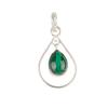 Malachite Gemstone 925 Sterling Silver Jewelry Handmade Women Gift Pendant1.60" PP-3-23