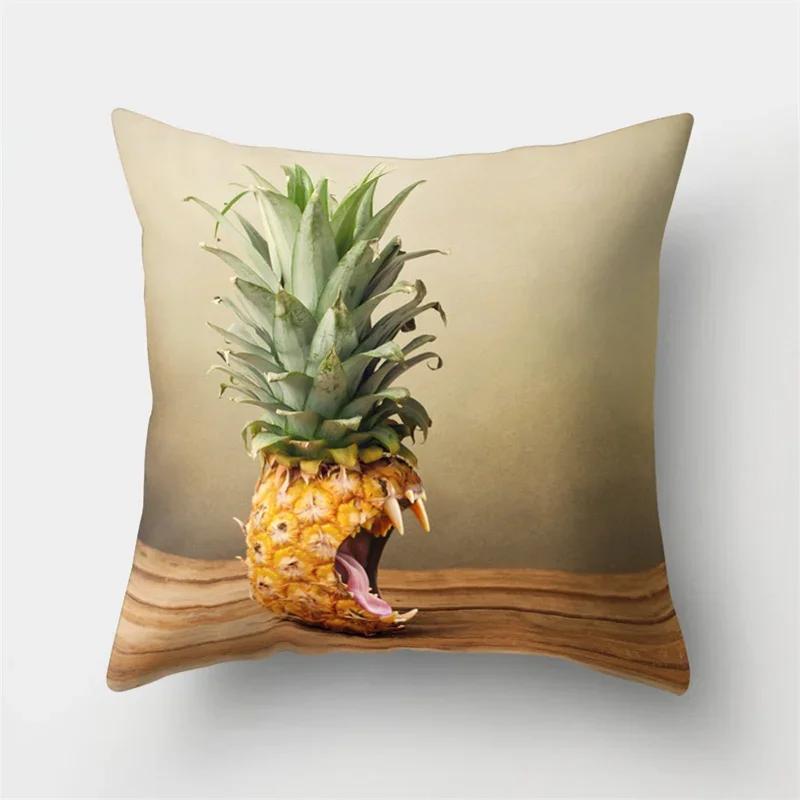 Creative Cartoon Pineapple Fruit Art Bedroom Sofa Car Waist Cushion Pillowcase Home Decoration