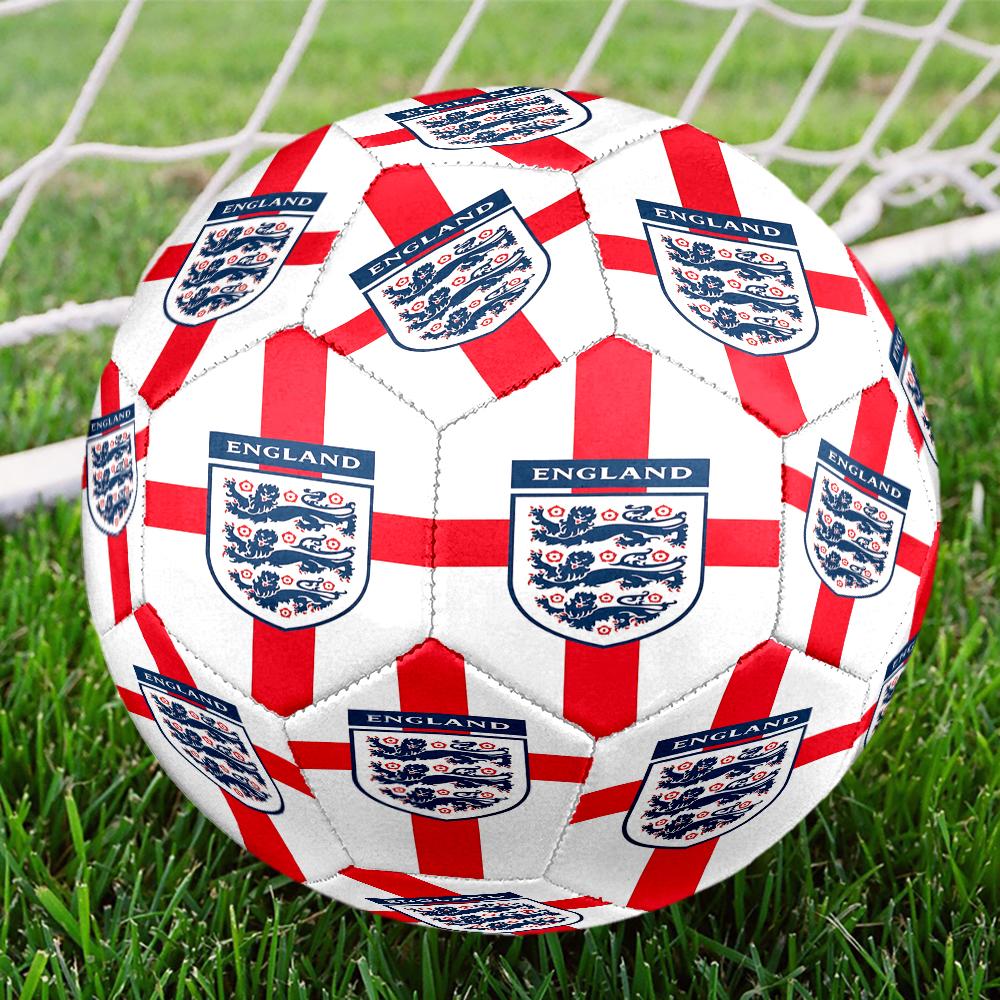 1pc England Football Crest Size 5 Soccer Ball PVC Football Sports Matches Training Outdoor Games Beach Elastic Balls 07h16