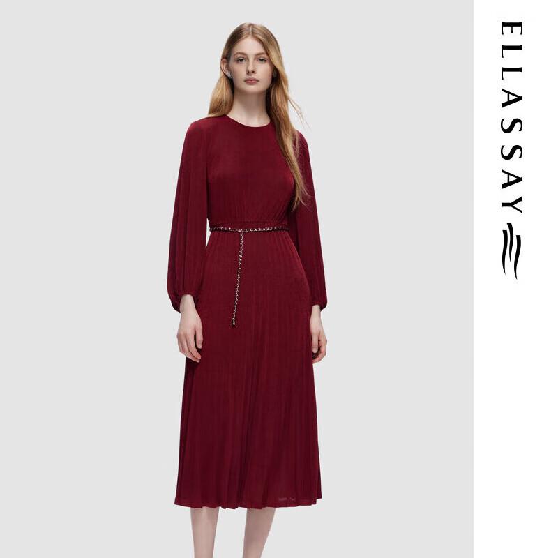 ELLASSAY Pleated Elegant Mid-Length Dress EWD353Y03200