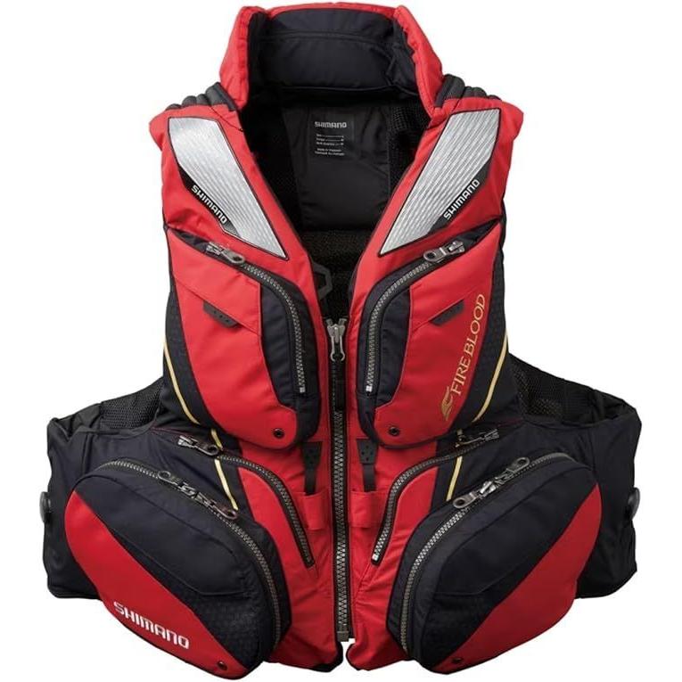 Used Shimano VF-130W Limited Pro Floating Vest M Size Blood Red