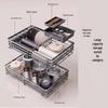 Beifu Carbon Steel Double-Layer Pull-Out Dish Rack