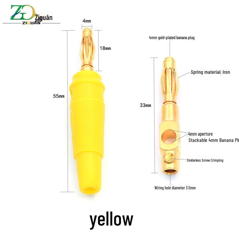 4MM Gold-Plated Brass Banana Plug