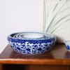 Blue and White Porcelain Fish Tank and Flower Pot for Home Decor