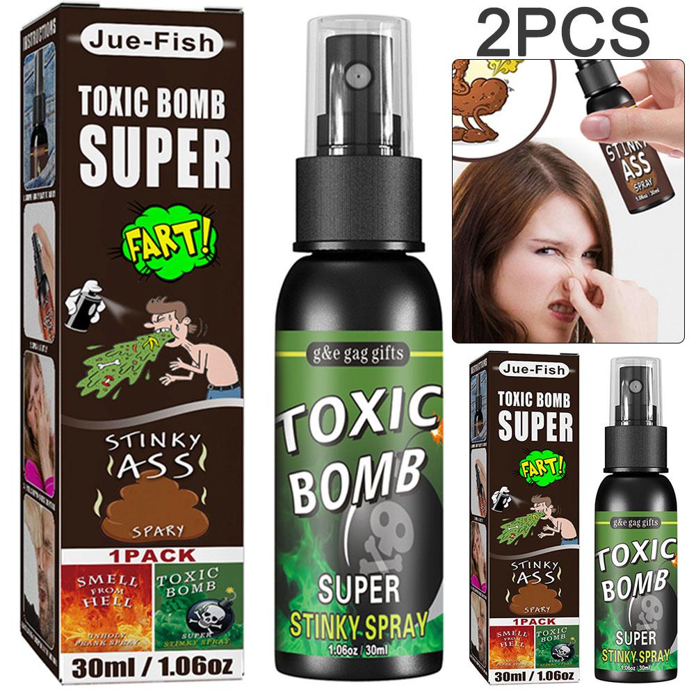 1/2PCS Stinky Fart Gag Spray Prank Joke Plastic Liquid Extra Strong Stink Bomb Party Supplies Non Toxic for Halloween Funny Toys