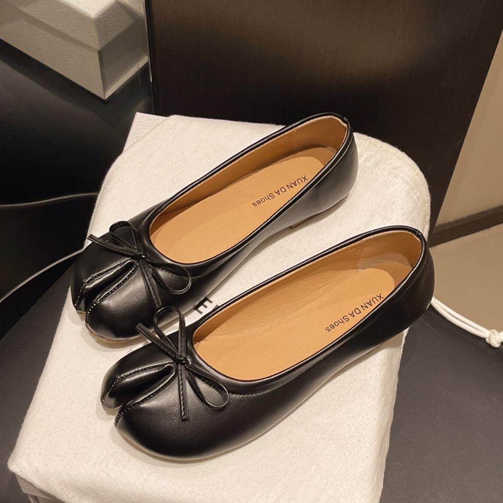 Women Pointed Toe Flat Shoes Spring Autumn Bow Loafers Slip on Comfortable Casual Shoes