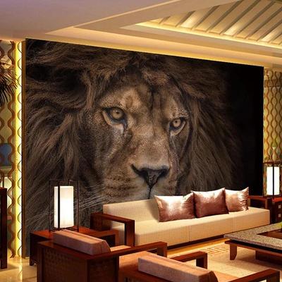 Custom 3D Photo Wallpaper Wild Animal Lion Poster Wall Mural Hotel Bedroom Living Room Decoration Wall Paper Papel De Parede 3D