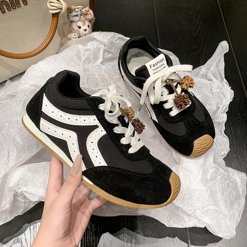 Popular color matching retro German training shoes women's 2025 autumn new fashionable versatile non-slip soft-soled casual sports shoes women