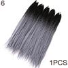 Crochet Braided Long Extension Twist Synthetic Color Block Wig KTB