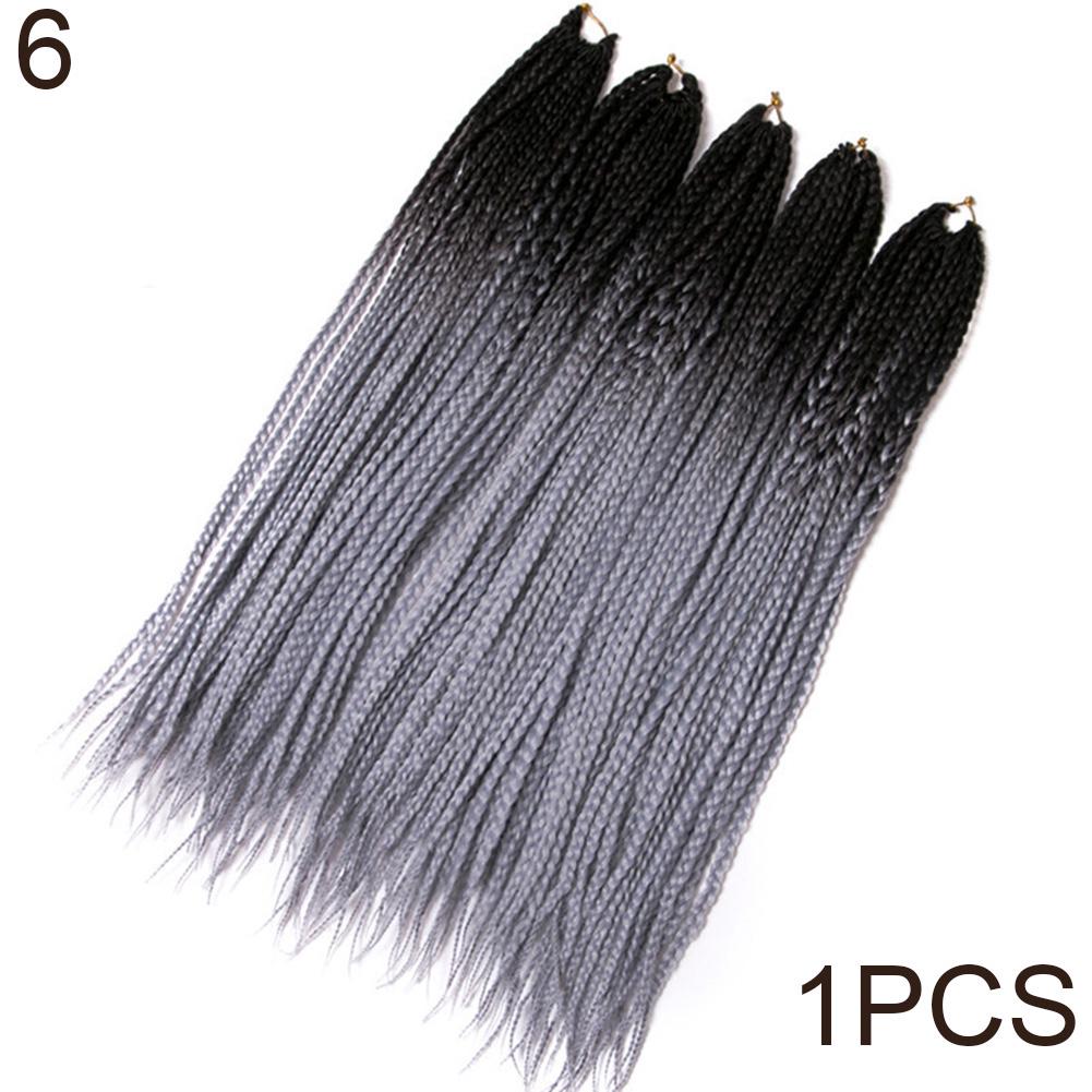 Crochet Braided Long Extension Twist Synthetic Color Block Wig KTB