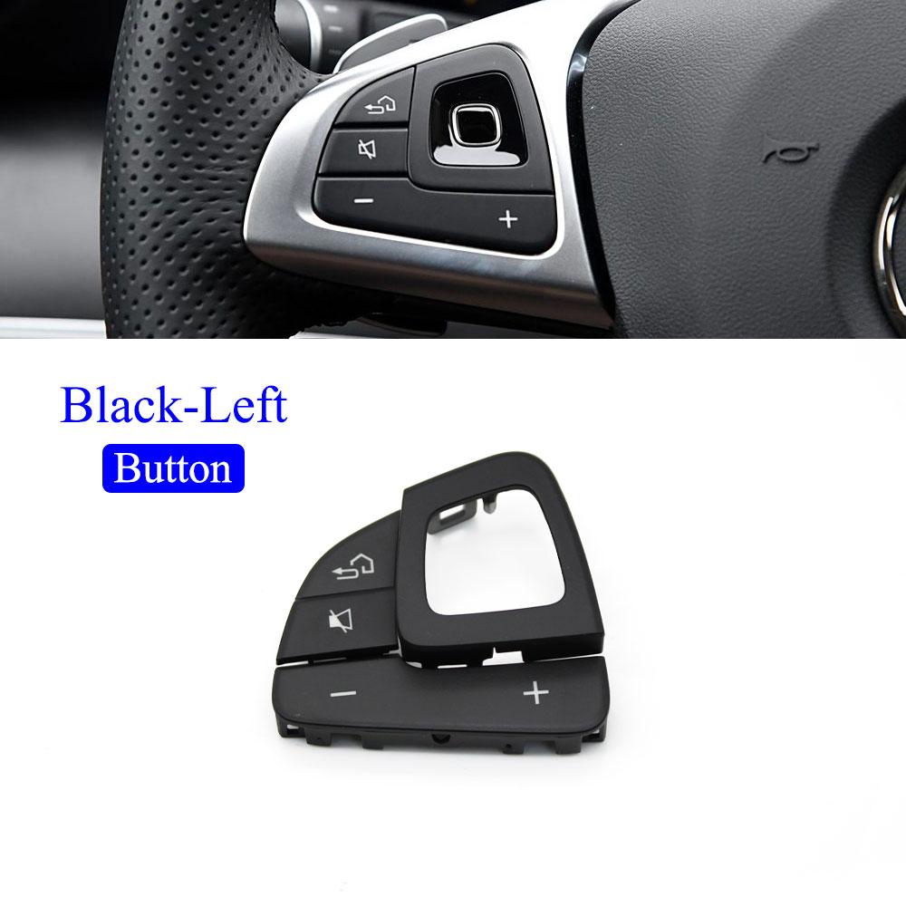 For BENZ E Class W213 W238 Car Multi-function Left Right Steering Wheel Buttons Cover Switch Assembly  2016-2018 A0999056200 Button-Black Left