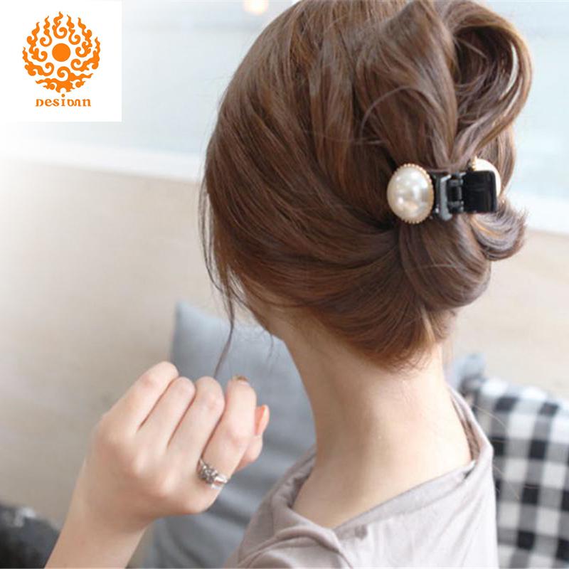 Women Girls Pearl Rhinestone Headdress Hairpin Clip Hair Claw AccessorieD/_Qo