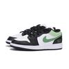 Jordan Air Jordan 1 Abrasion Resistant Slip Resistant Low top Vintage Basketball Shoes Men's Black White Green 553558-131(Team85-)