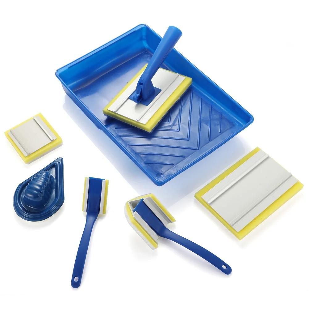 

8pcs Bristle Brush Paint Tray 7 Inch Straight-cut Brush Edge Brush Triangle Brush Household Hand Tools Paint Brush Parts Kit China Mainland