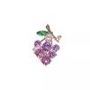 Purple Grape Brooch - Versatile Mini Lapel Pin for Women's Suits, Cute and Secure Anti-Exposure Buckle