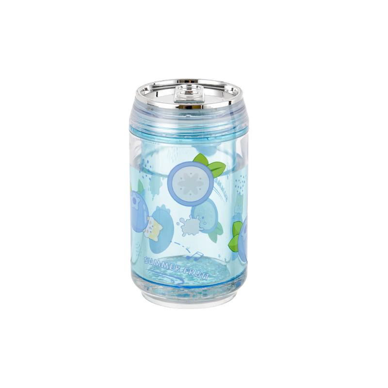 Korean Style Double-Layer Plastic Summer Straw Tumbler
