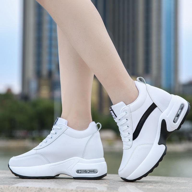 Women's shoes autumn and winter breathable thick-soled casual inner heightening shoes lightweight soft-soled sports shoes women's cotton shoes