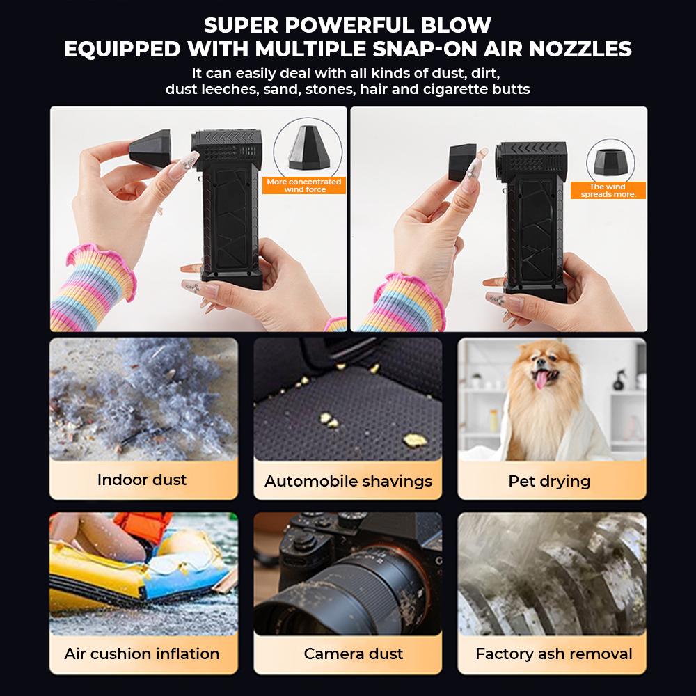 Turbo Fan 990000RPM Powerful Air Blower Turbo Jet Fan Portable Dust Fan Electric Dryer Brushless Jet Blower Outdoor Home Clean