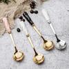 Stainless Steel Vintage Dessert Teaspoons Flowers Design Tableware Kitchen Tools for Tea, Coffee Mixing and Drink Tableware