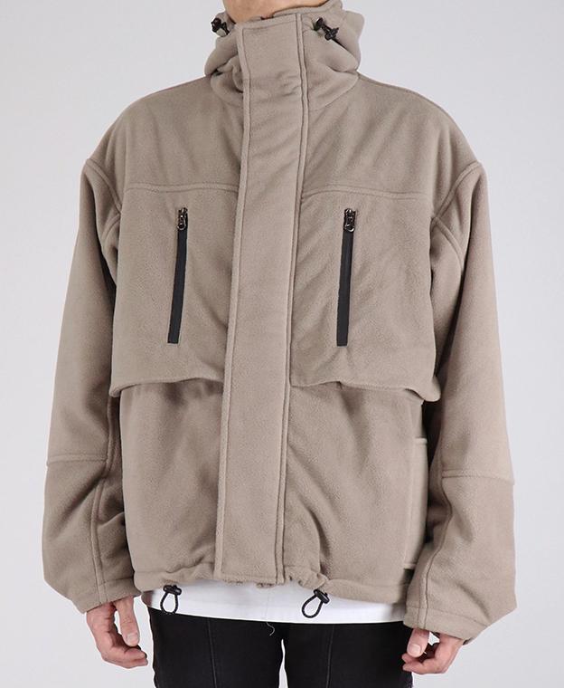 Nens Oversized Fleece Jacket (Sand)