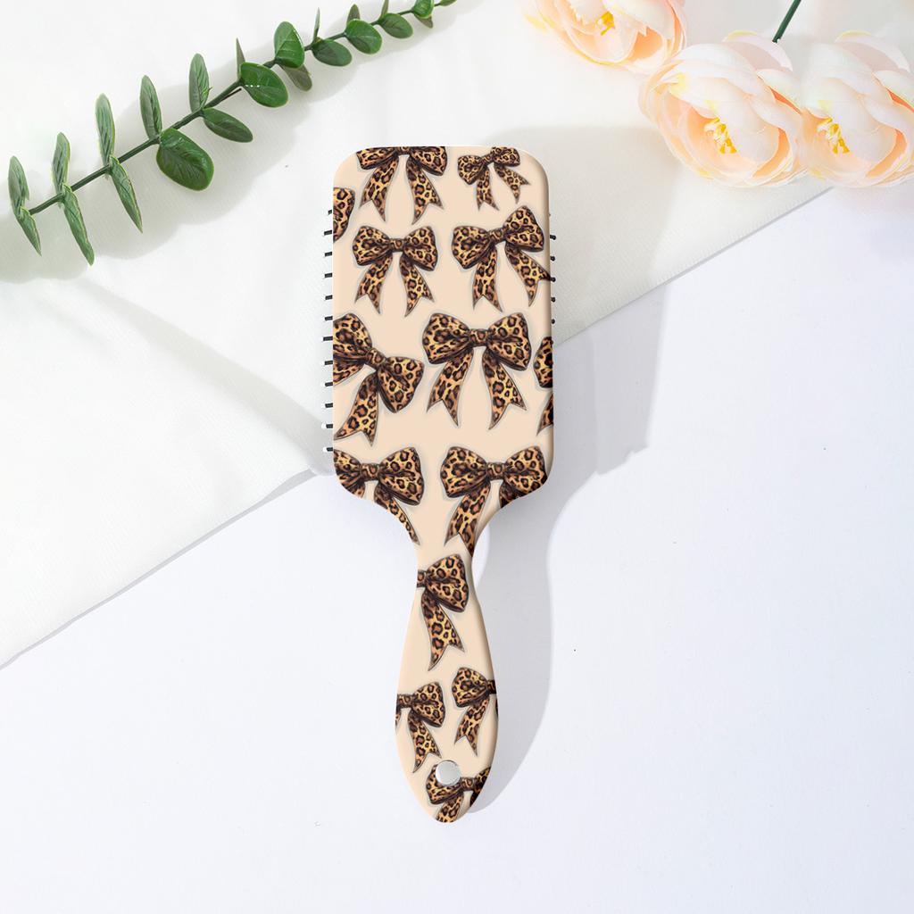 1pc Pink Bowknot Designed Hair Cushion Comb, Anti-Static Smooth Massage Paddle Hair Brush For Home Use